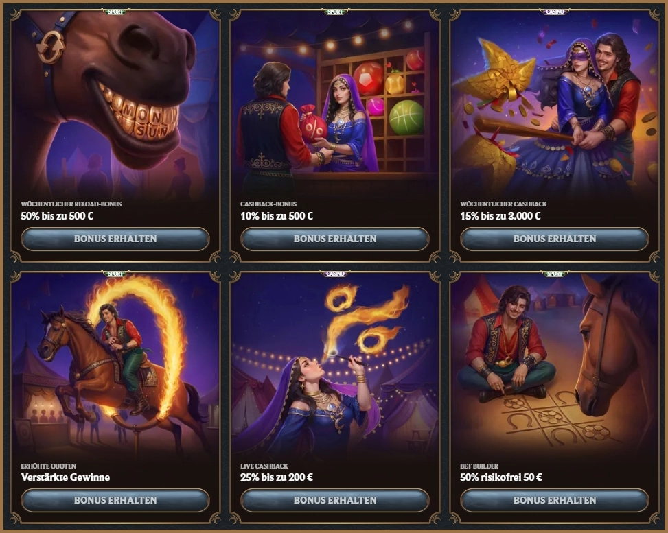 Casino-Aktionen und Boni bei AstroMania